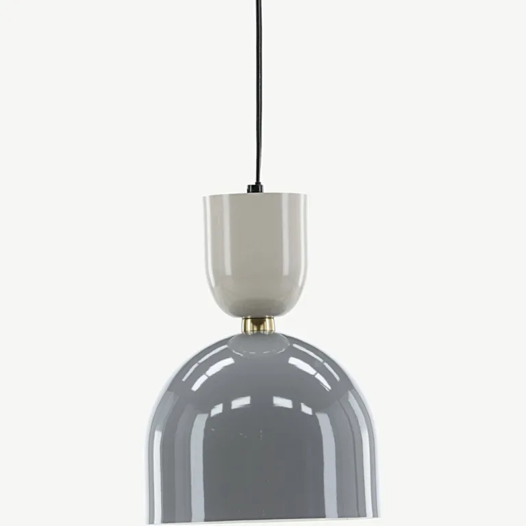 Tim ümar hall rippvalgusti, beeži detailiga (ø20 cm, teras) - 15651-339