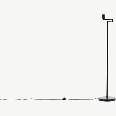 Mustast terasest põrandalamp Virro, modernne (126 cm) - 15656-338