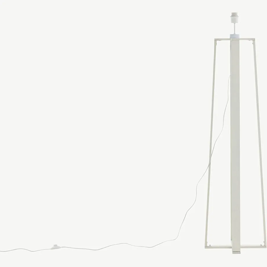 Avspark valge põrandalamp klaaskupliga, terasest ristjalgadega, 15658-448 – 2