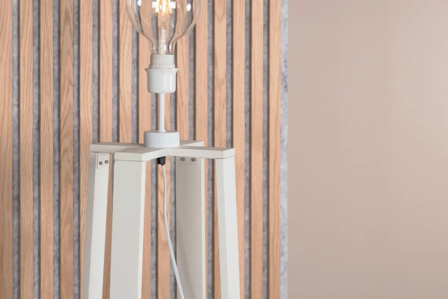 Avspark valge põrandalamp klaaskupliga, terasest ristjalgadega, 15658-448 – 7