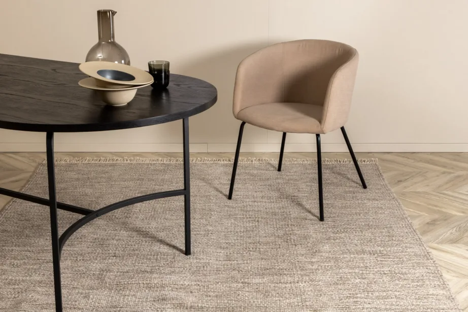 Beež käsitööna kootud villavaip Cyruse sarjast (300 × 200 cm, narmastega), 15671-100 – 3