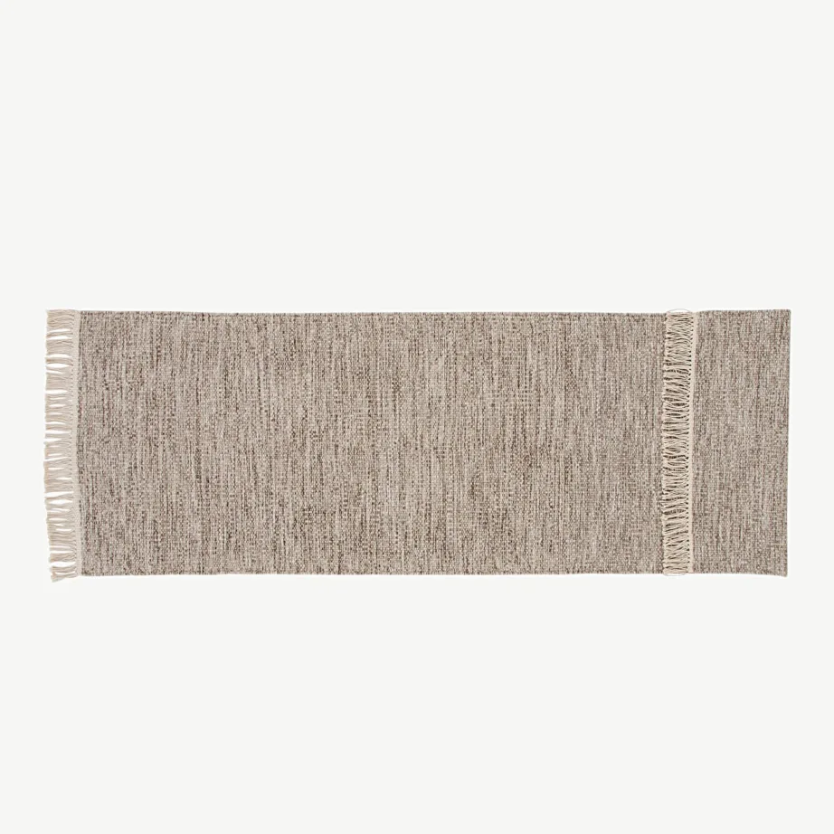 Beež käsitsi kootud villavaip Cyrus, narmastega, 80 × 250 cm, 15673-100 – 3