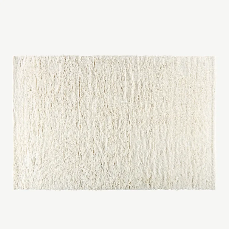 Valge kõrge karvaga villavaip Leiko, 200 × 300 cm - 15674-110