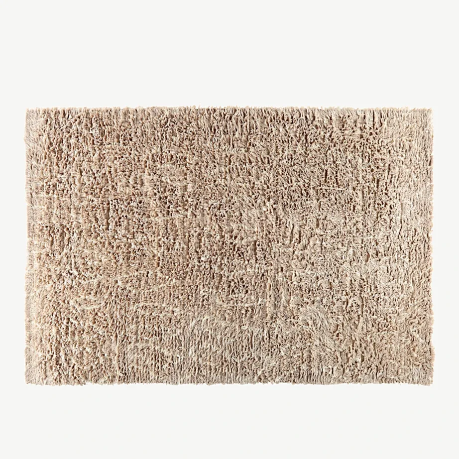 Beež käsitsi kootud villavaip Leiko (230 × 160 cm, kõrge karvaga), 15675-150 – 2