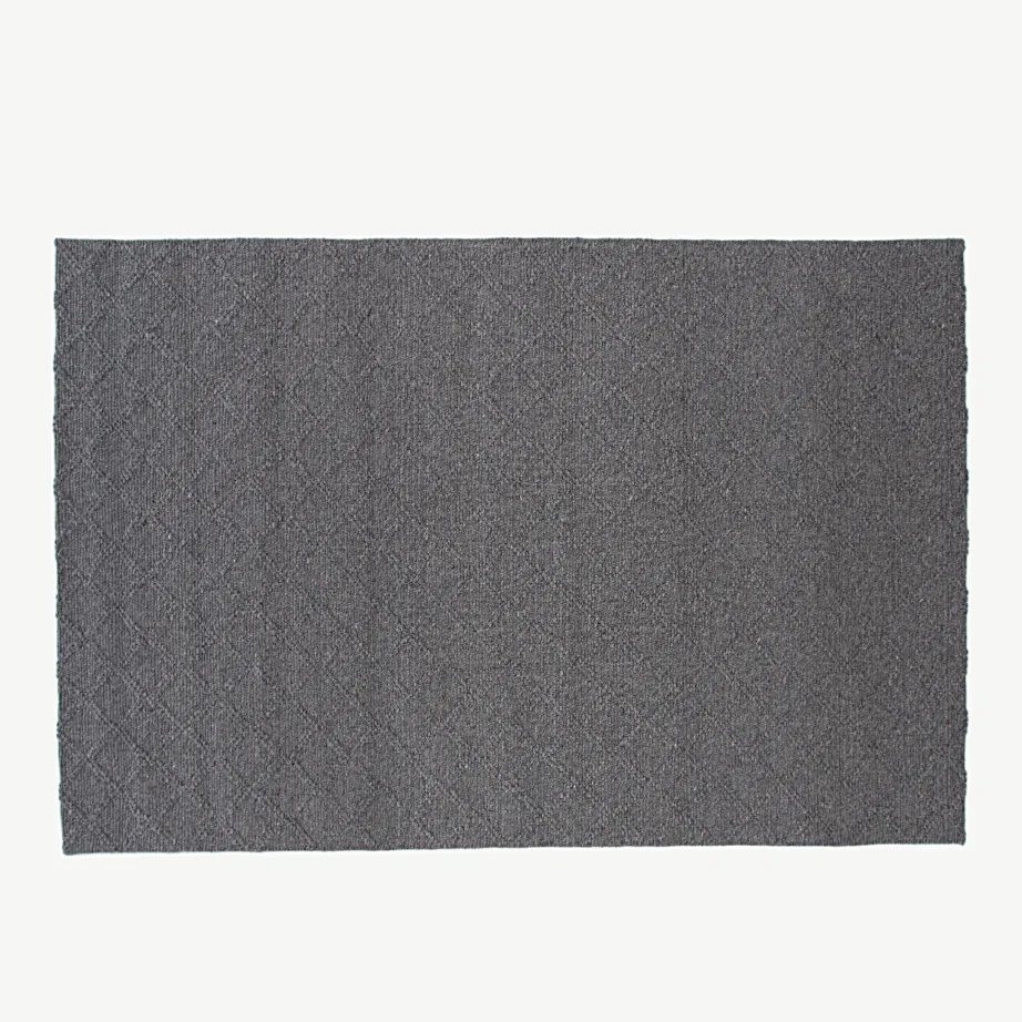 Käsitsi kootud hall villavaip Cloudy, 200 × 300 cm, 15677-155 – 2