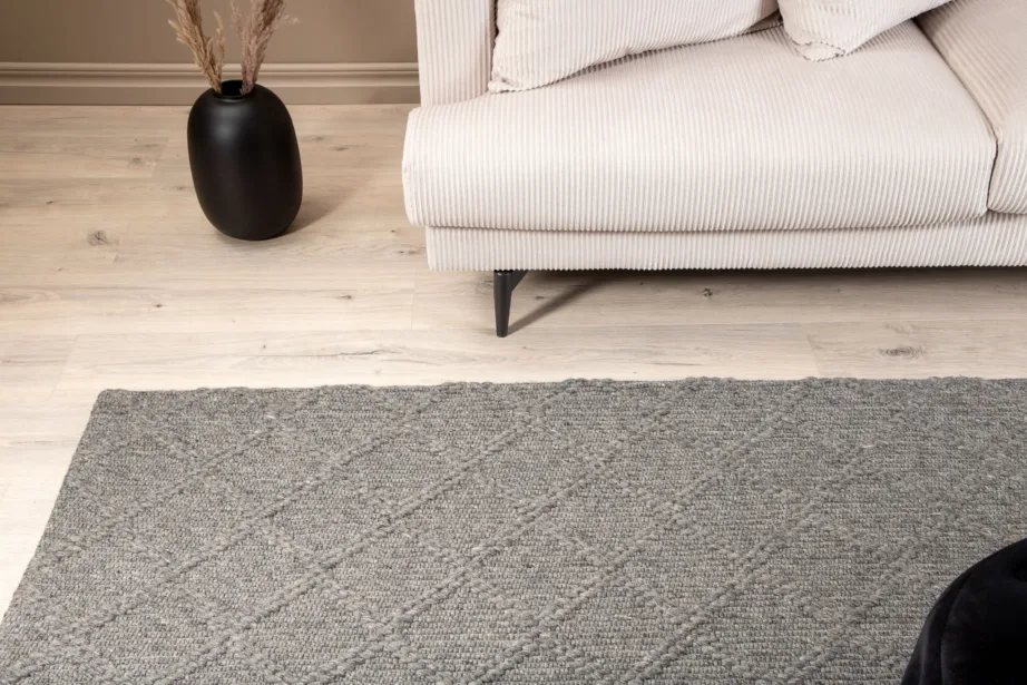 Käsitsi kootud hall villavaip Cloudy, 200 × 300 cm, 15677-155 – 5