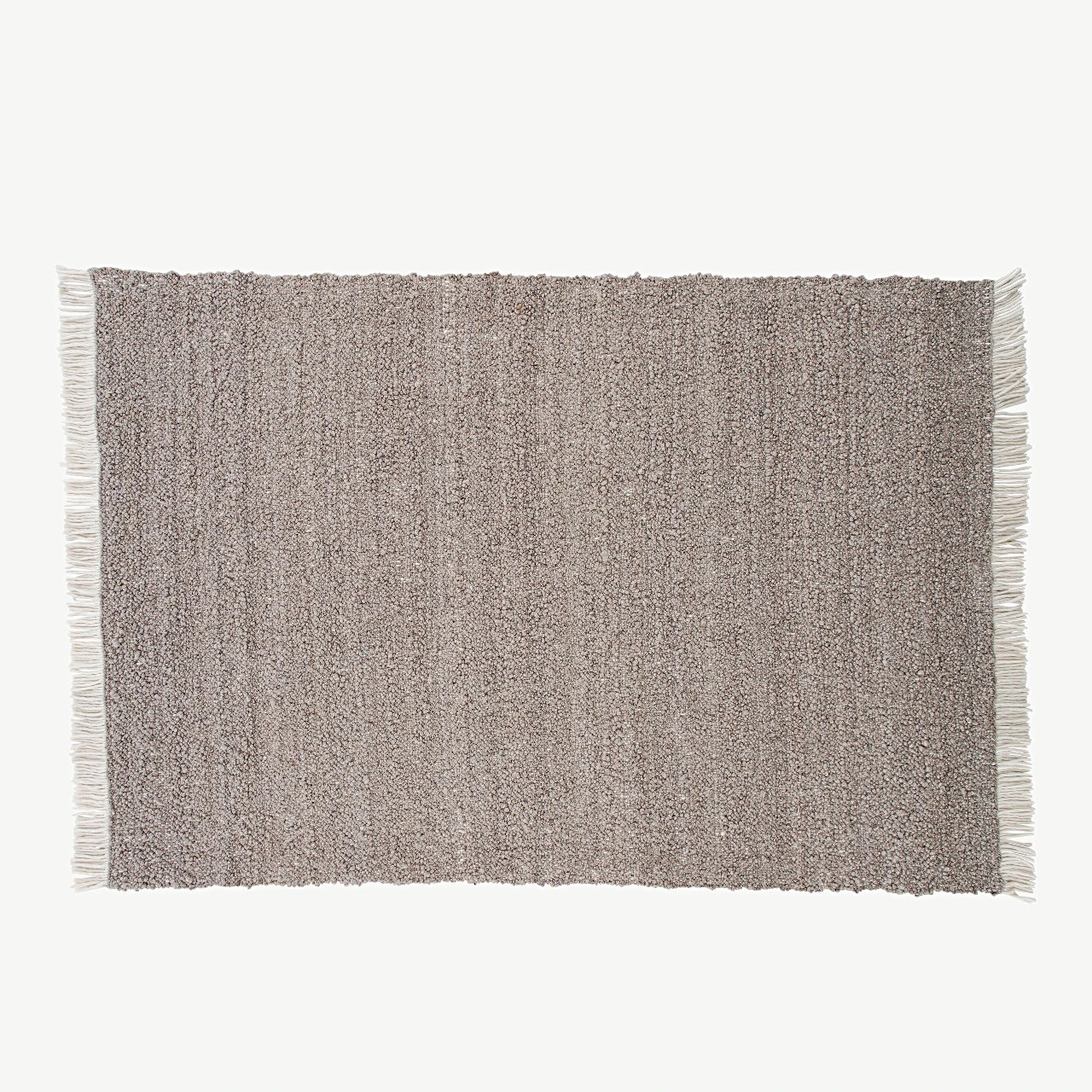 Betina käsitsi kootud pruun villavaip narmastega, 300 × 200 cm - 15679-170