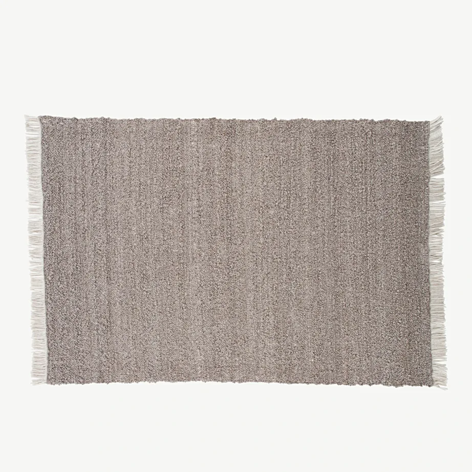 Käsitööna valmistatud pruun villavaip Betina narmastega, 160×230 cm, 15680-170 – 2