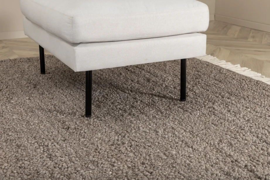 Käsitööna valmistatud pruun villavaip Betina narmastega, 160×230 cm, 15680-170 – 11