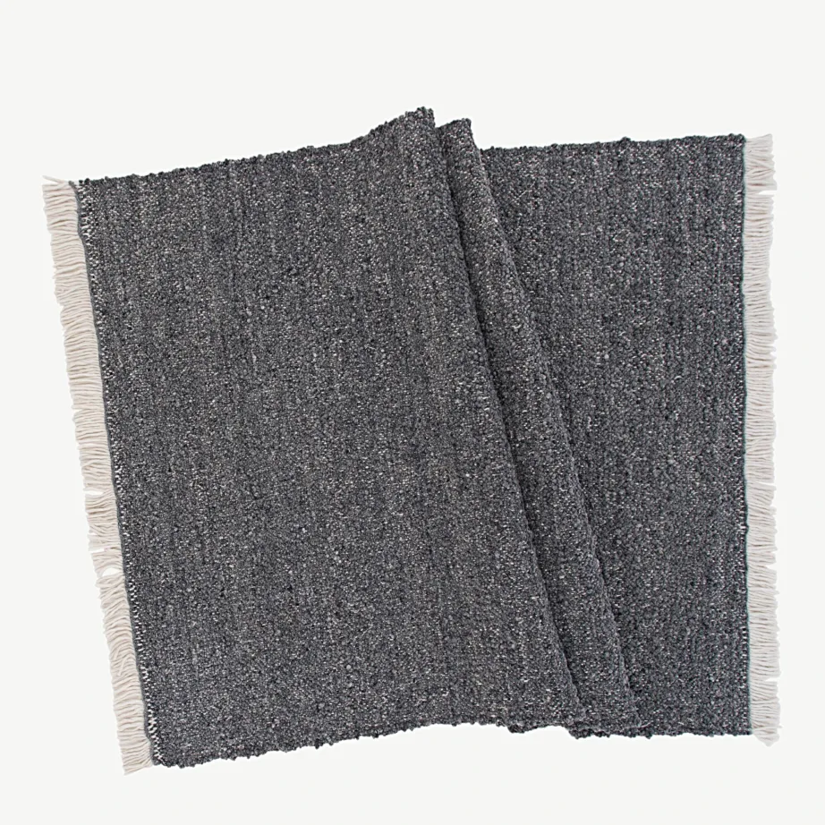 Käsitsi kootud hall villavaip Betina narmastega, 300 × 400 cm, 15681-505 – 3