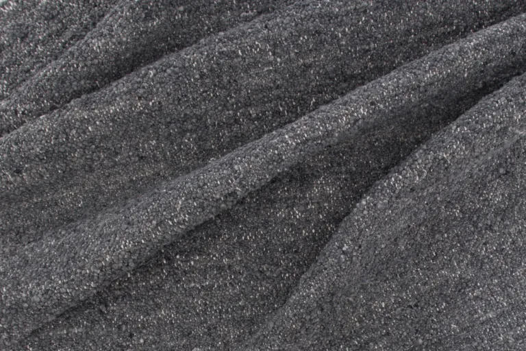 Käsitsi kootud hall villavaip Betina narmastega, 300 × 400 cm - 15681-505