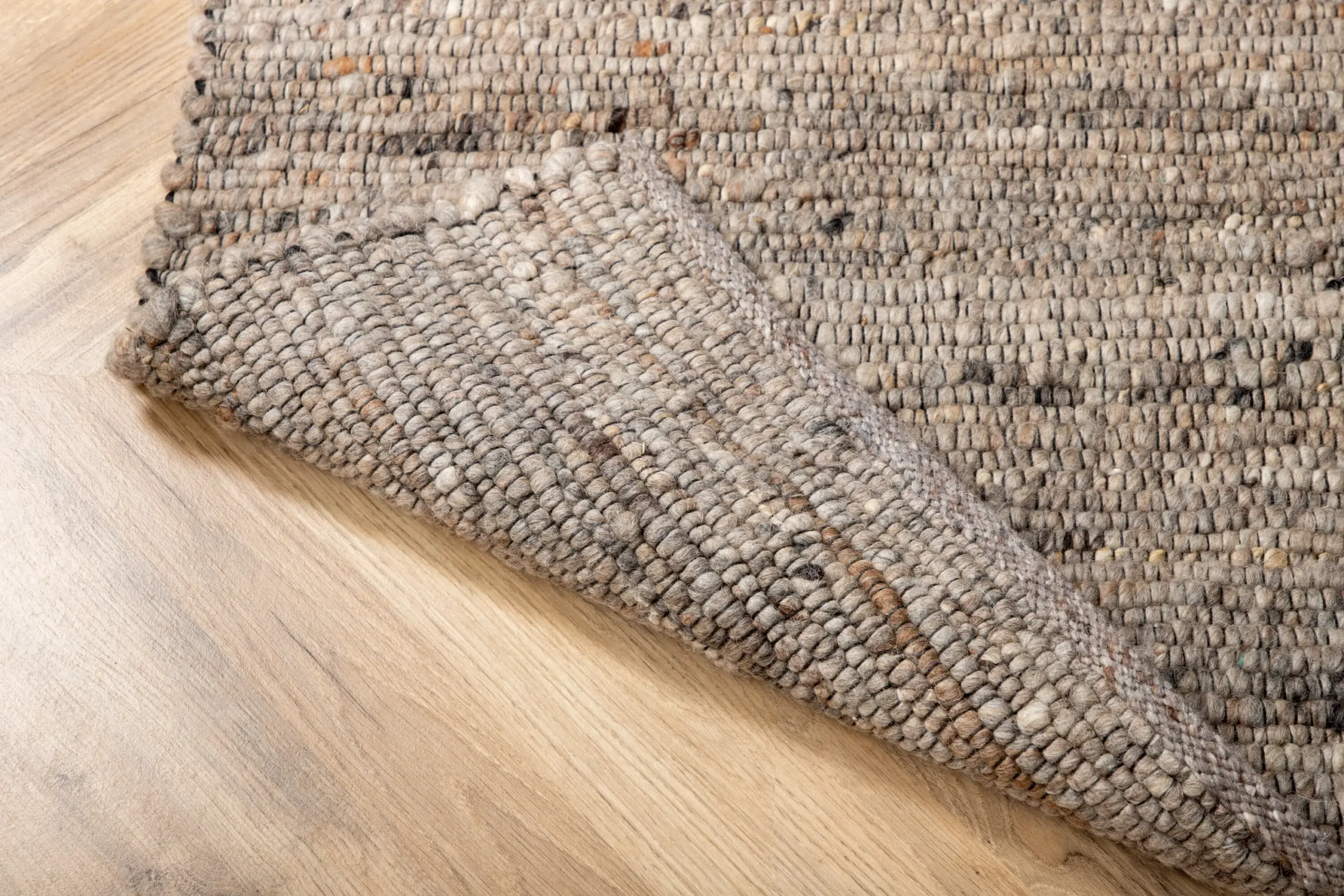 Käsitsi kootud villavaip Loump, hall/beež, 200 × 300 cm - 15683-195