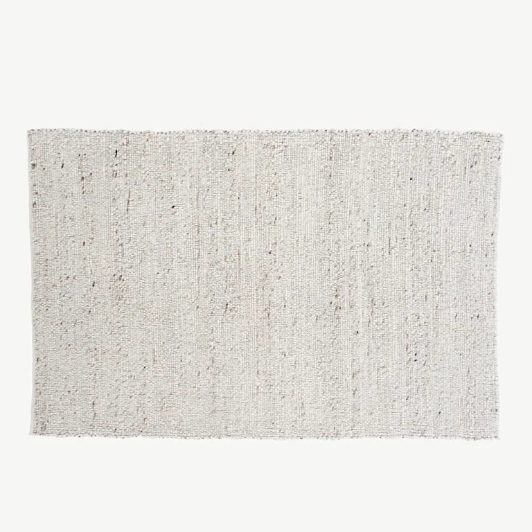 Käsitsi kootud villavaip Loump, beež-valges toonis, 160 × 230 cm - 15684-800
