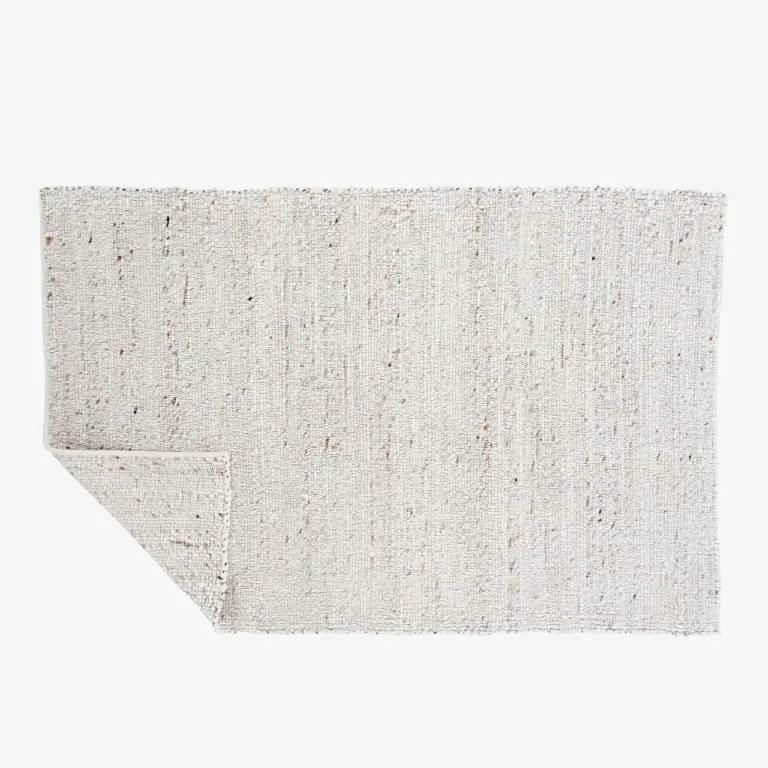 Käsitsi kootud villavaip Loump, beež-valges toonis, 160 × 230 cm - 15684-800