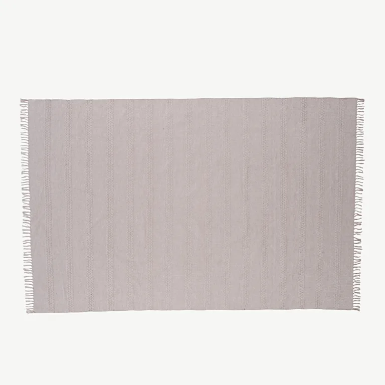 Beež käsitsi kootud puuvilla-villavaip Nico, 200 × 300 cm - 15692-695