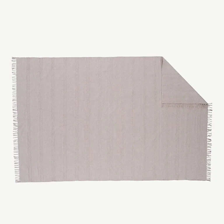 Beež käsitsi kootud puuvilla-villavaip Nico, 200 × 300 cm - 15692-695
