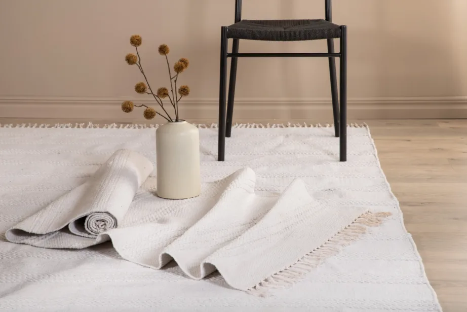 Murdvalge puuvilla-villavaip Nico mõõtmetega 160×230 cm, narmastega, 15693-420 – 9