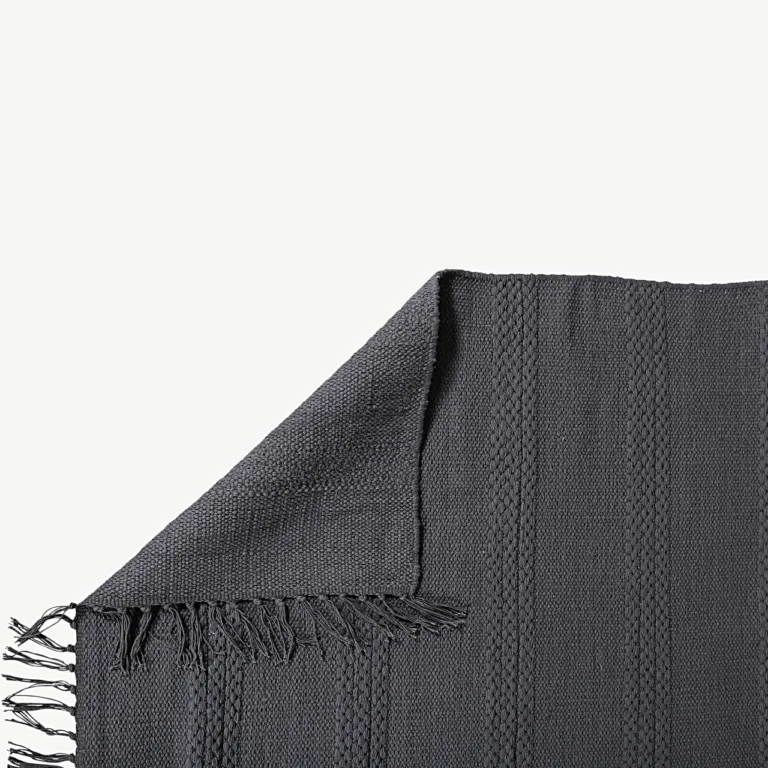 Käsitsi kootud hall puuvilla-villavaip Nico, 160 × 230 cm - 15693-555