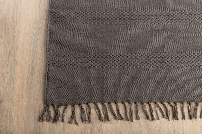 Käsitsi kootud hall puuvilla-villavaip Nico, 160 × 230 cm - 15693-555