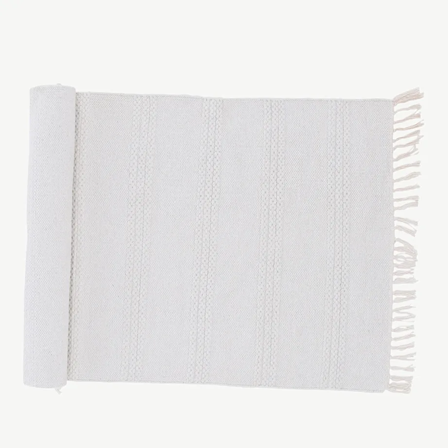 Murdvalge puuvilla-villavaip Nico palmikutega, 80 × 250 cm, 15694-420 – 3