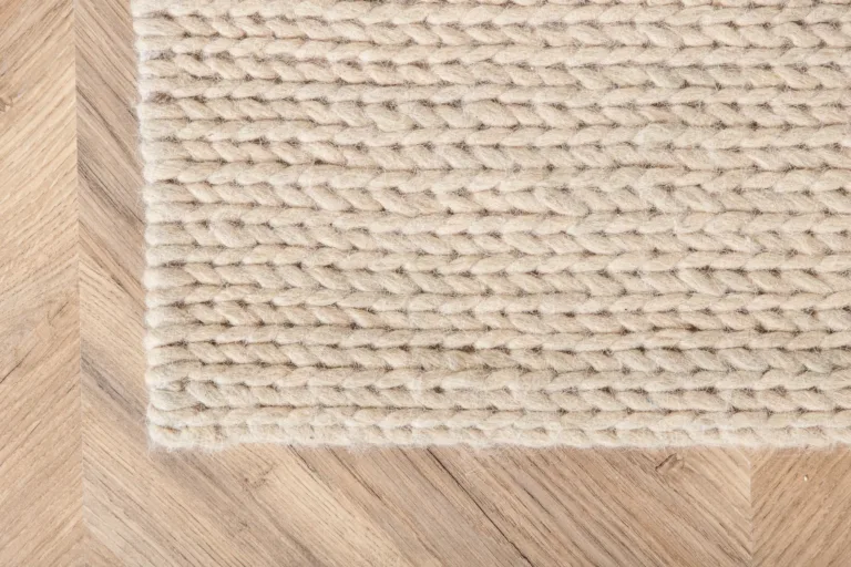 Käsitsi kootud luuvalge villavaip Marta, 200 × 300 cm - 15698-225