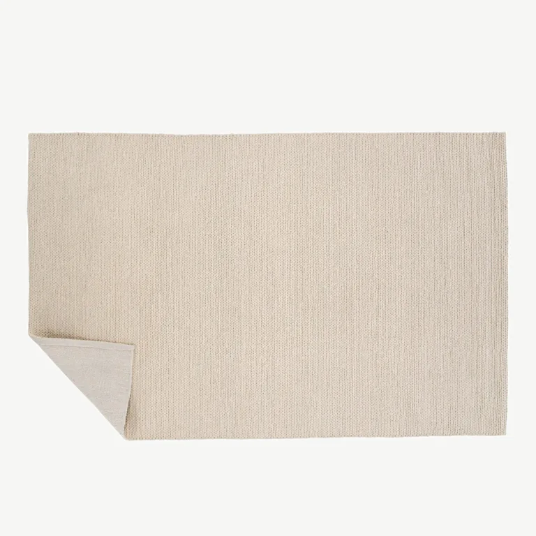 Käsitsi kootud helebeež villavaip Marta, 160 × 230 cm - 15699-225