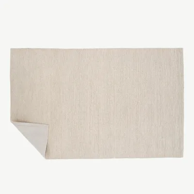 Käsitööna kootud valge villavaip Marta 250 × 350 cm - 15700-225