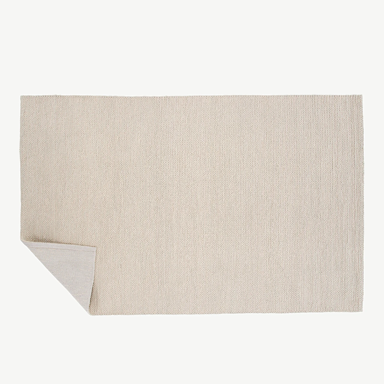 Käsitööna kootud valge villavaip Marta 250 × 350 cm - 15700-225