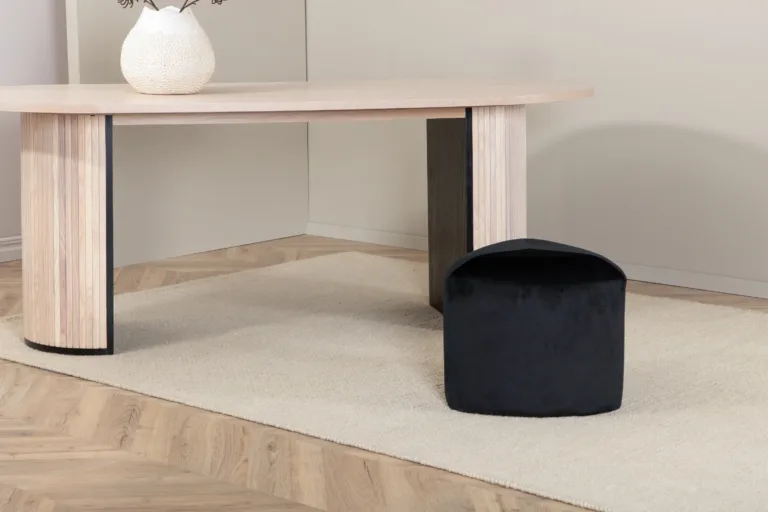 Käsitööna kootud valge villavaip Marta 250 × 350 cm - 15700-225