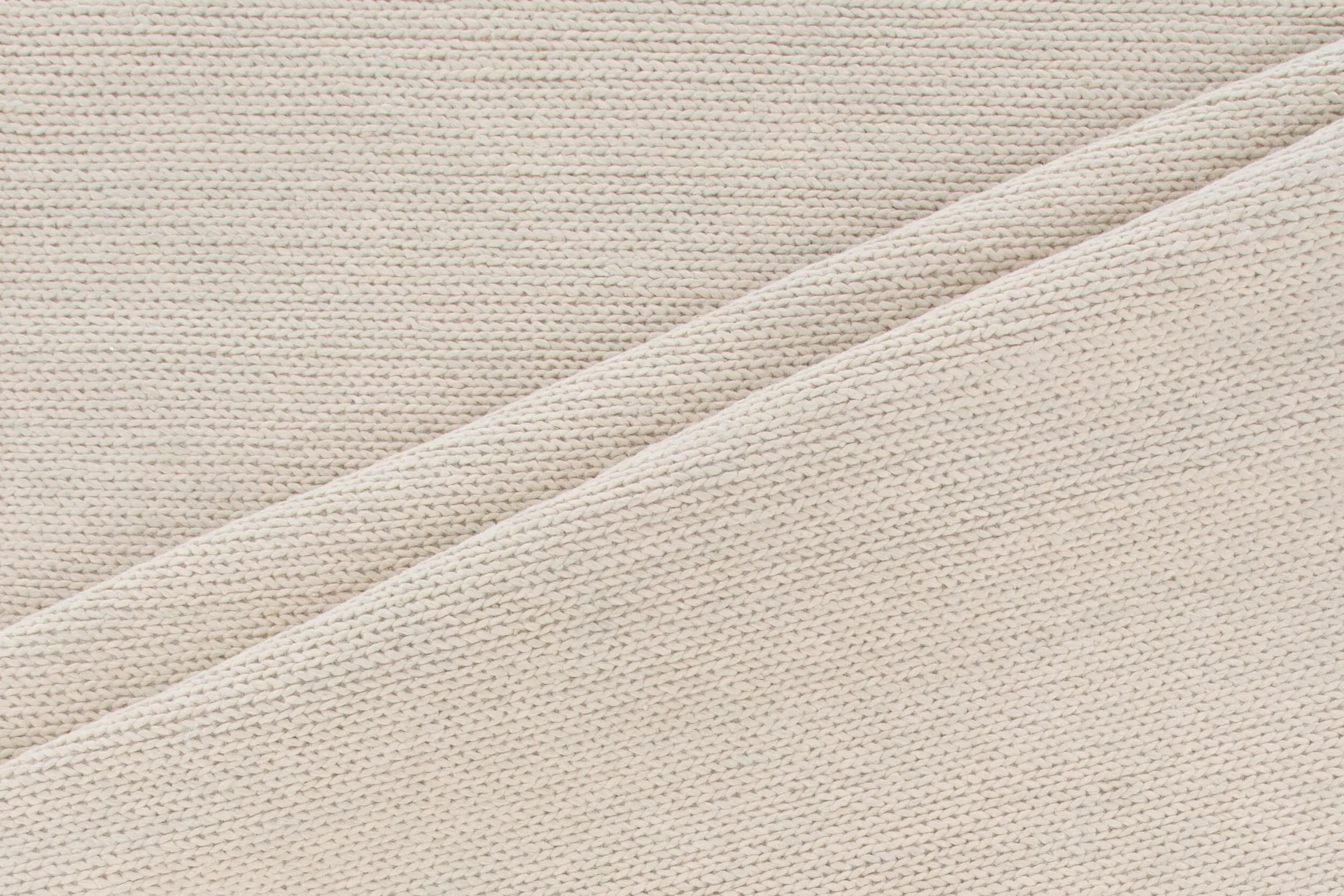Käsitööna kootud valge villavaip Marta 250 × 350 cm - 15700-225