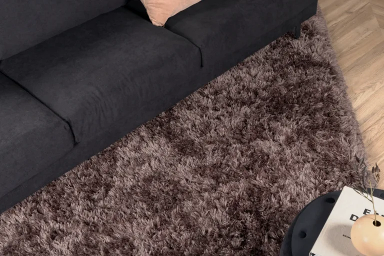 Šokolaadipruun pehme kõrge karvaga vaip Grace, 200 × 300 cm, polüester - 15701-880