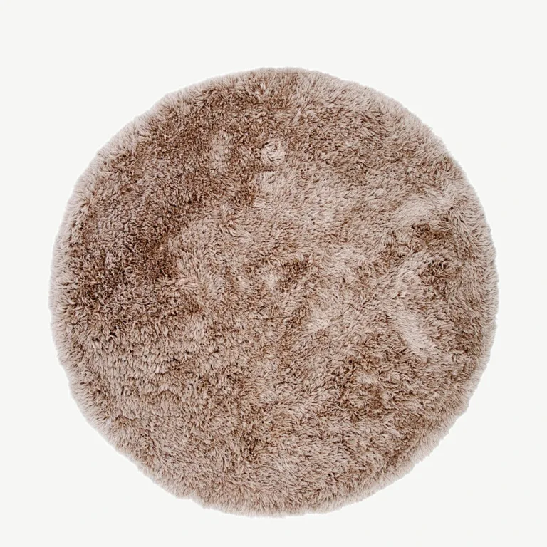 Beež ümmargune vaip Grace, ø 200 cm, polüester - 15704-440