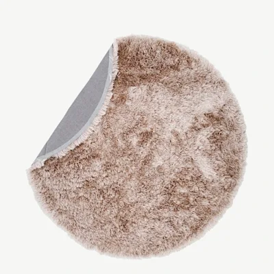 Beež ümmargune vaip Grace, ø 200 cm, polüester - 15704-440