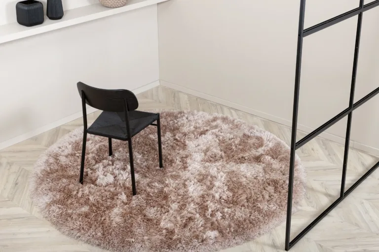 Beež ümmargune vaip Grace, ø 200 cm, polüester - 15704-440