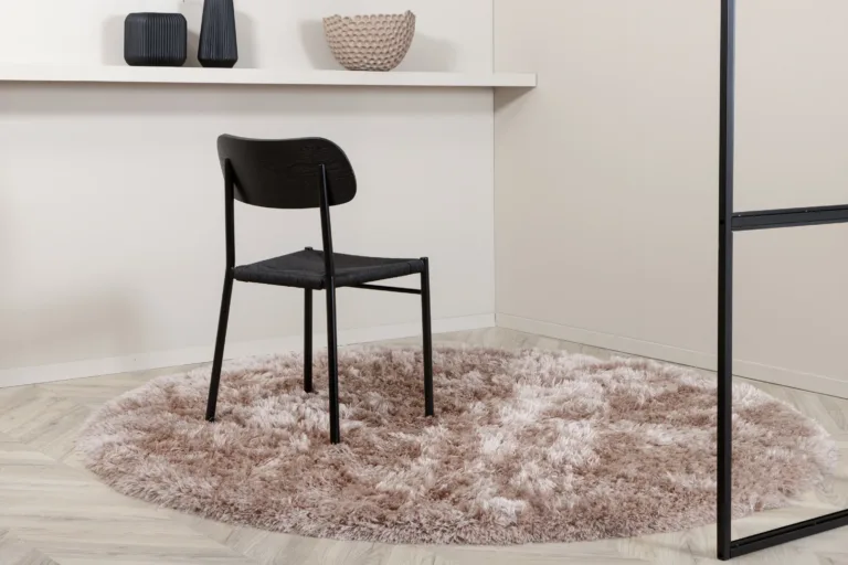 Beež ümmargune vaip Grace, ø 200 cm, polüester - 15704-440