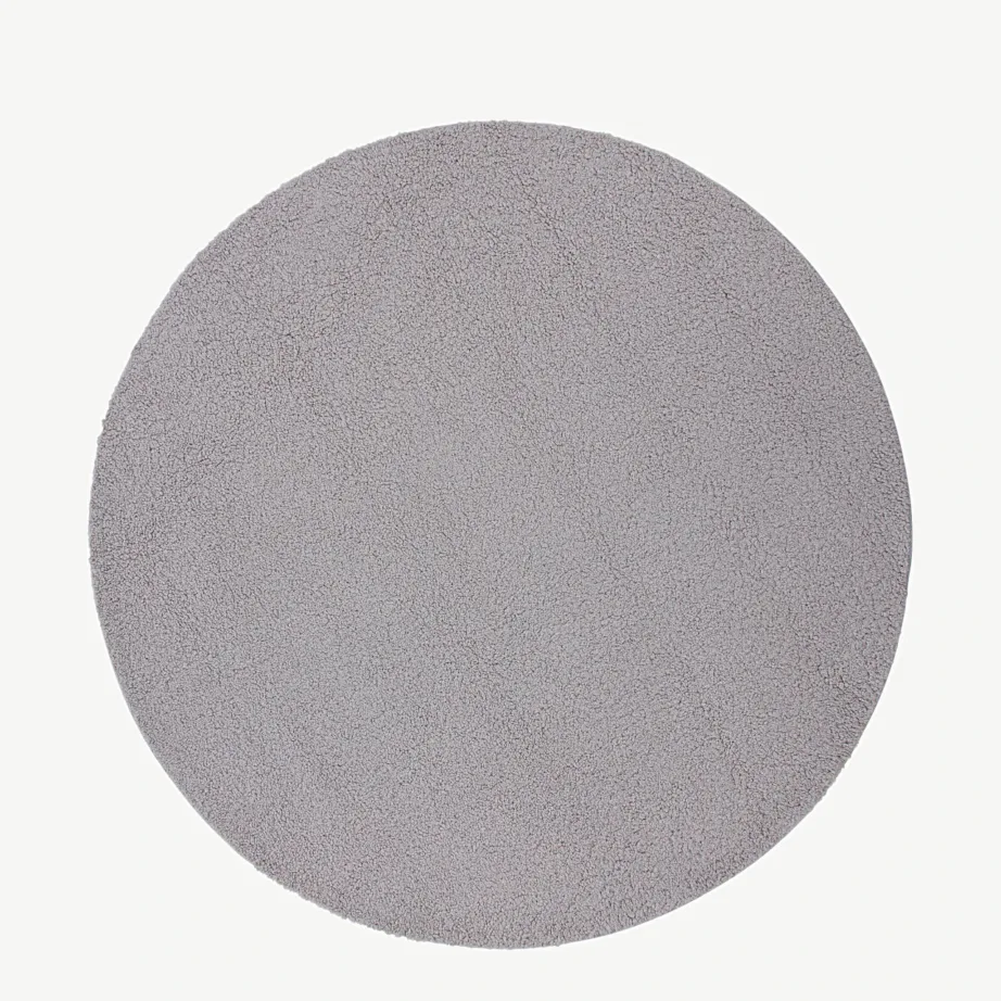 Ümmargune hall polüester vaip Teddy, Ø 200 cm, 15710-995 – 2