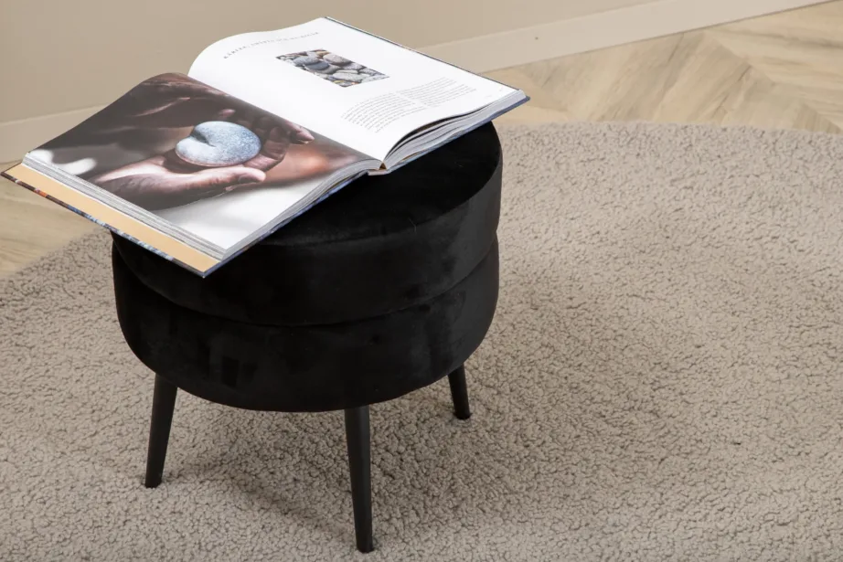 Ümmargune hall polüester vaip Teddy, Ø 200 cm, 15710-995 – 5