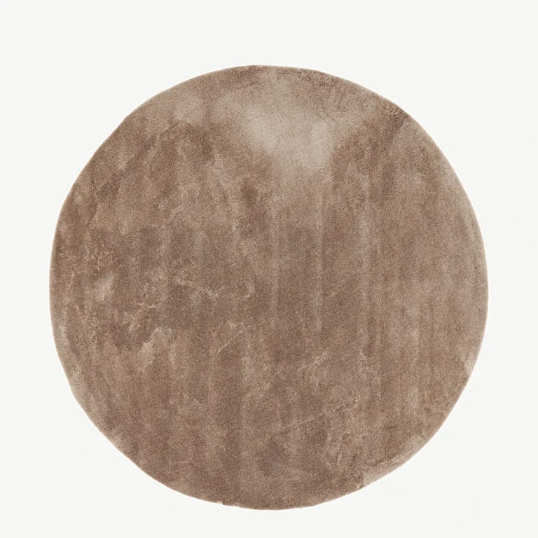Beež ümmargune vaip Blanca (polüester, ø 200 cm) - 15713-102