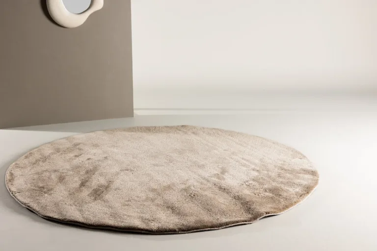 Beež ümmargune vaip Blanca (polüester, ø 200 cm) - 15713-102