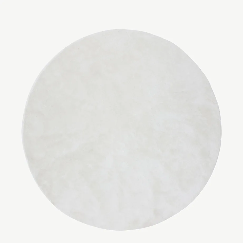 Ümmarguse valge polüestrist vaiba Blanca, ø 200 cm, 15713-530 – 2