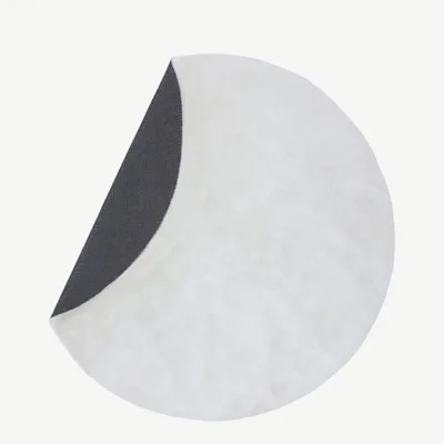Ümmarguse valge polüestrist vaiba Blanca, ø 200 cm - 15713-530