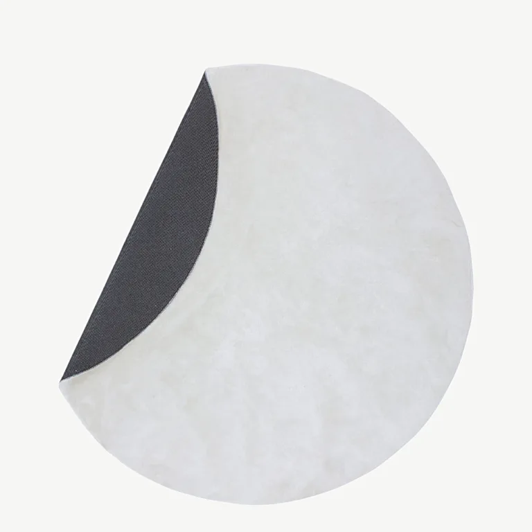 Ümmarguse valge polüestrist vaiba Blanca, ø 200 cm - 15713-530
