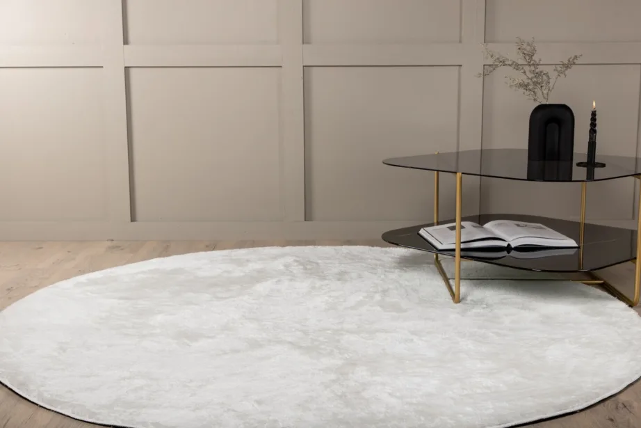 Ümmarguse valge polüestrist vaiba Blanca, ø 200 cm, 15713-530 – 3