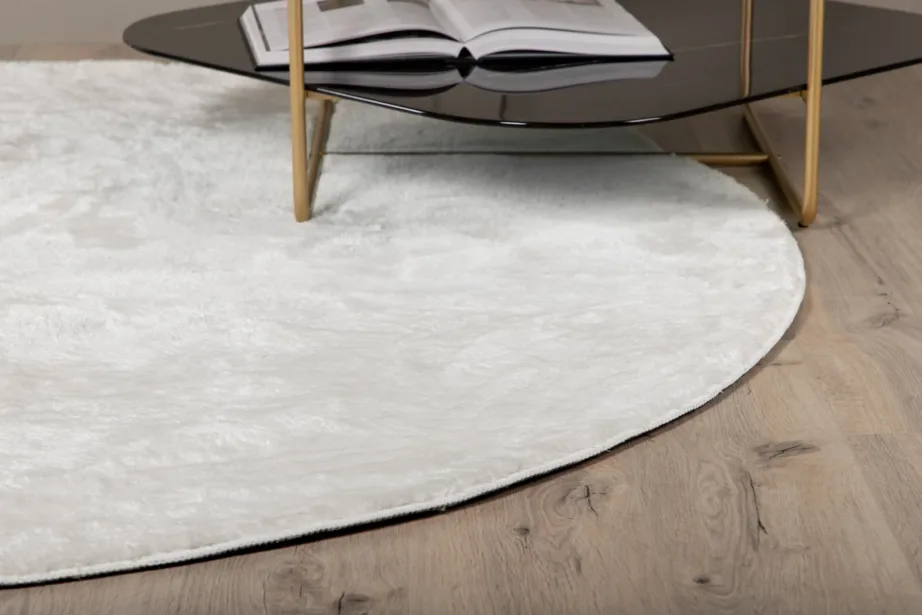 Ümmarguse valge polüestrist vaiba Blanca, ø 200 cm, 15713-530 – 4