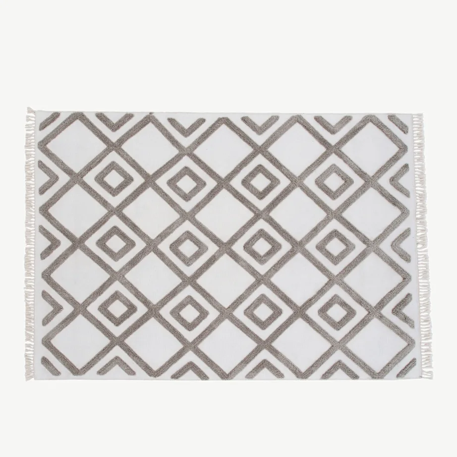 Towa pruun mustriline polüestervaip dekoratiivsete narmastega, 200 × 300 cm, 15715-557 – 2