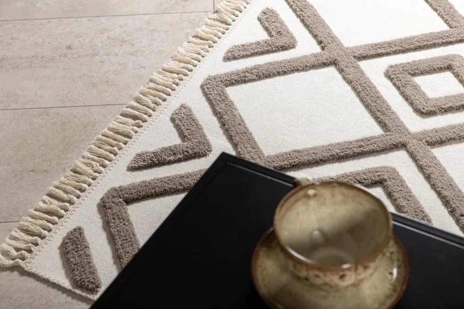 Towa pruun mustriline polüestervaip dekoratiivsete narmastega, 200 × 300 cm, 15715-557 – 7