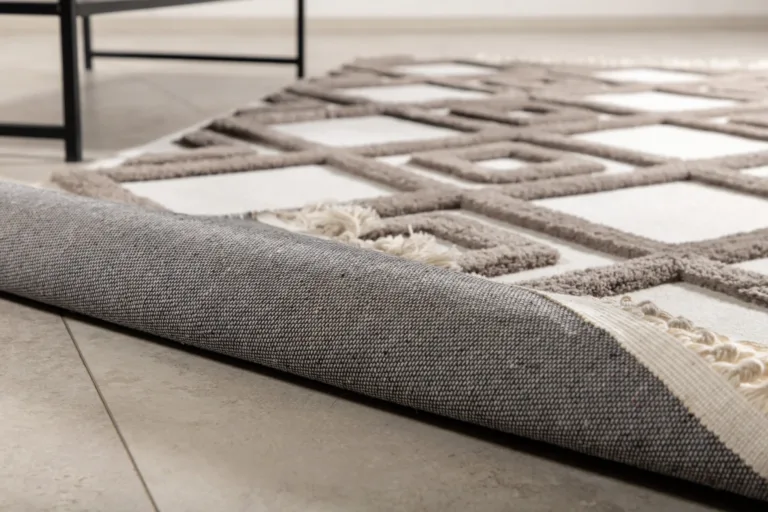 Towa pruun mustriline polüestervaip dekoratiivsete narmastega, 200 × 300 cm - 15715-557