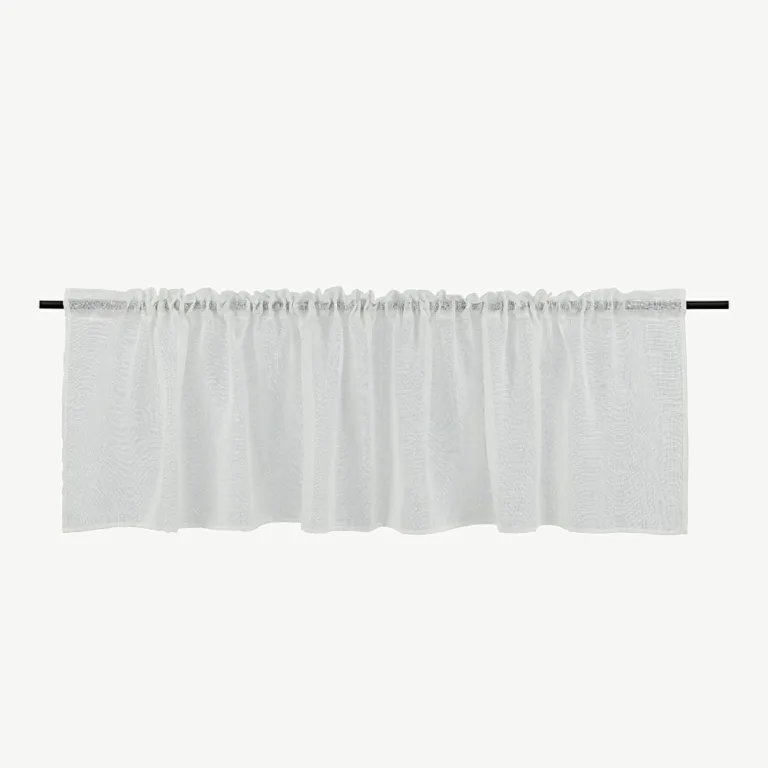 Valge polüestrist poolkardin Kaya, 55 × 250 cm - 15922-601