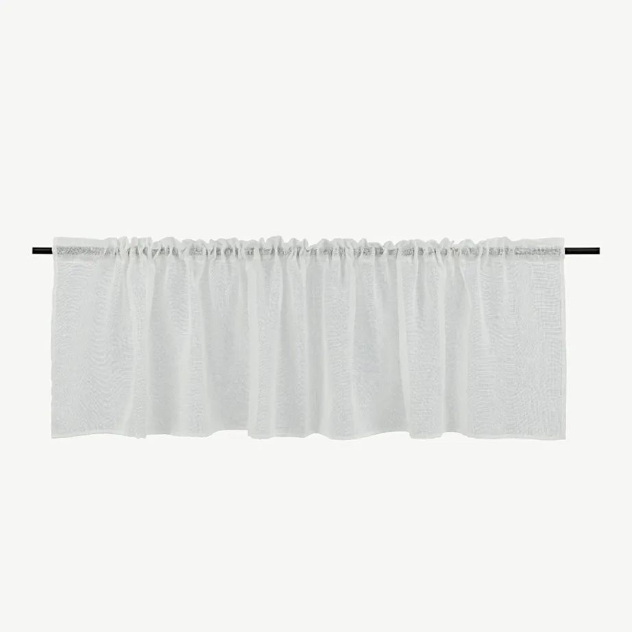 Valge polüestrist poolkardin Kaya, 55 × 250 cm, 15922-601