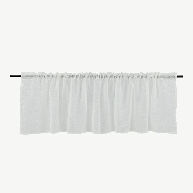 Valge polüestrist poolkardin Kaya, 55 × 250 cm - 15922-601